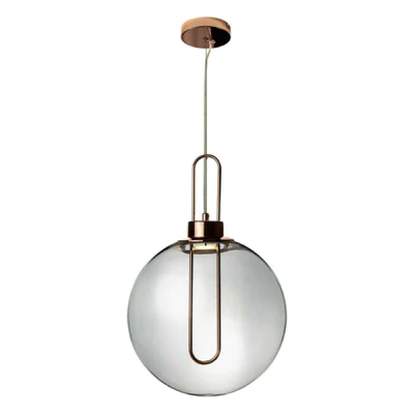 PENDENTE GHIANDA DOURADO E TRANSPARENTE (D)30CM (A)46.5CM  1X3W 3000K 300LM