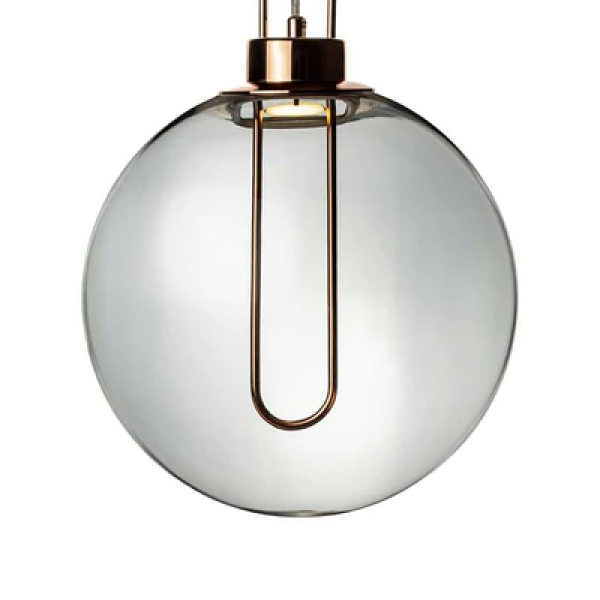 PENDENTE GHIANDA DOURADO E TRANSPARENTE (D)30CM (A)46.5CM  1X3W 3000K 300LM - 3