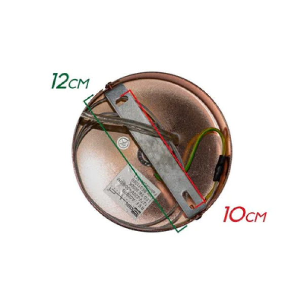 PENDENTE GHIANDA DOURADO E TRANSPARENTE (D)30CM (A)46.5CM  1X3W 3000K 300LM - 6