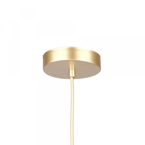 PENDENTE CANJICA DOURADO E BRANCO (D)30CM (A)20CM 1XE27 25W - AF001 - 2