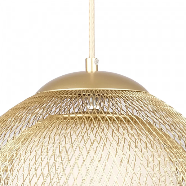 PENDENTE CANJICA DOURADO E BRANCO (D)30CM (A)20CM 1XE27 25W - AF001 - 4