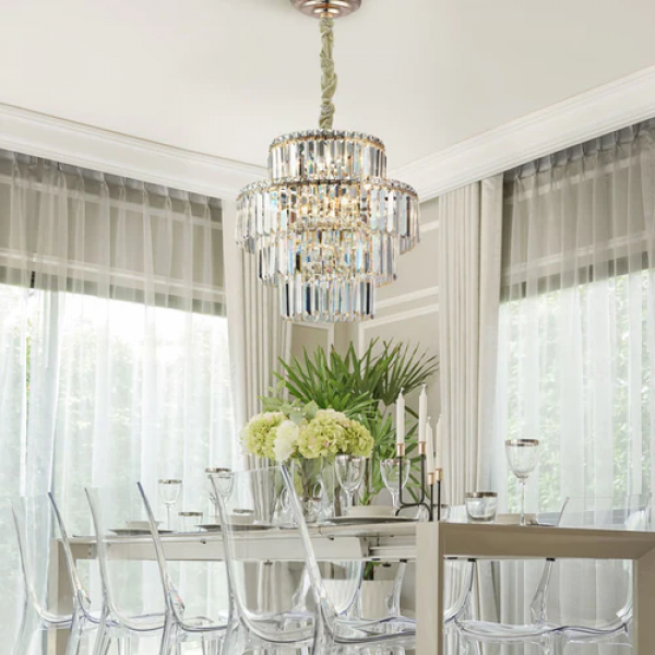 PENDENTE HERA FRENCH GOLD E TRANSP (D)48CM (A)49CM 10XE14 400W - AQ030G - 4