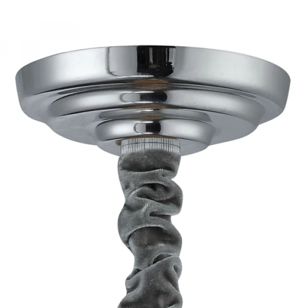 PENDENTE VIVI CROMADO E TRANSP (D)60CM (A)42CM  9XE14 360W - 3