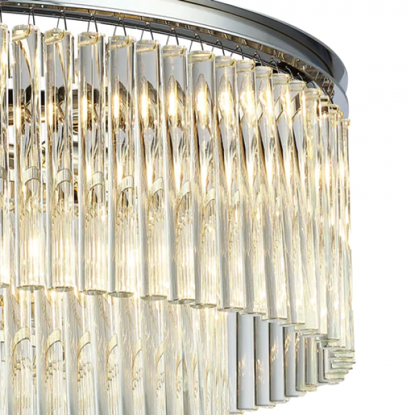 PENDENTE VIVI CROMADO E TRANSP (D)60CM (A)42CM  9XE14 360W - 2