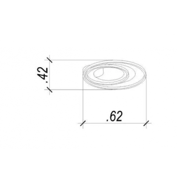 PLAFON DE SOBREPOR LOOP CROMADO E BRANCO (D)62 + 42CM (A)5.2CM 1X60W 3000K 1500LM - HM008CR