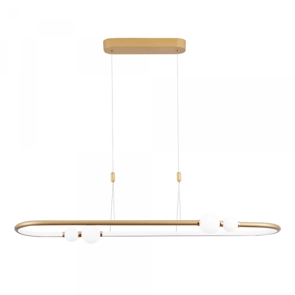 PENDENTE NÉBULA DOURADO E BRANCO (C)105CM (L)28CM 1X42W 3000K 2100LM - DW006G