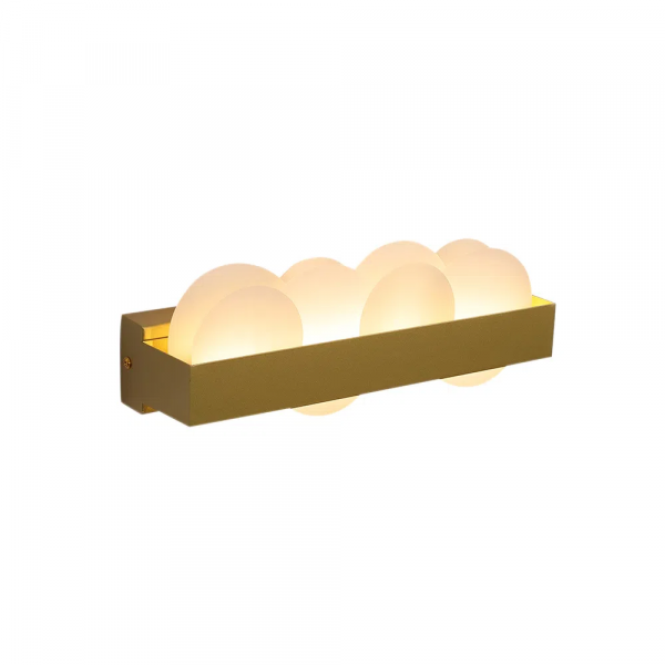 ARANDELA POEMA DOURADO E BRANCO (C)30CM (L)6CM (A)9CM 1X10W 3000K 500LM - EG005