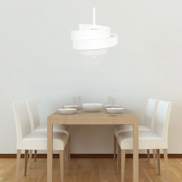 PENDENTE SPIROS D 48CM X 48CM 1XE27 127V / 220V BRANCO - EY003 - 5