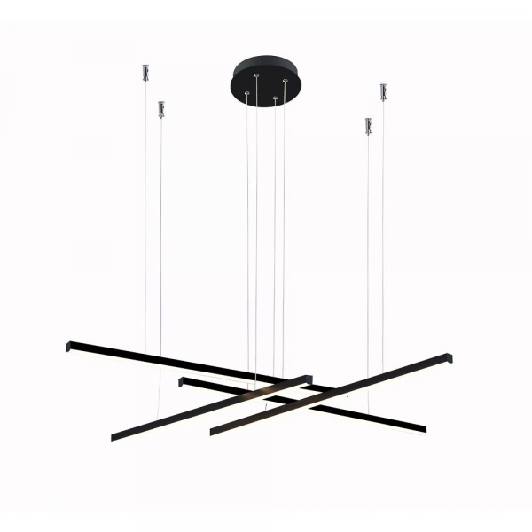 PENDENTE FATO PRETO E BRANCO (C)120CM (L)2CM (A)4CM 4X15W 3000K 3210LM - GD008B