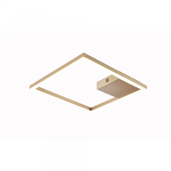 PLAFON DE SOBREPOR TEC DOURADO E BRANCO (C)40CM (L)40CM (A)4CM 1X30W 3000K 1790LM - GD014G