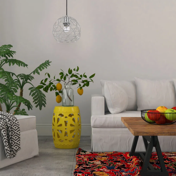 PENDENTE ARAMI D 20CM X 18CM 1XE27 127V / 220V CROMADO - CI004C - 2