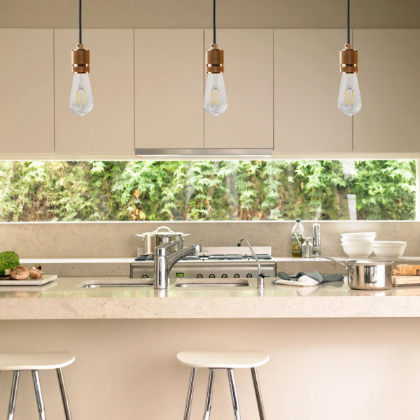 PENDENTE SOCKET D 5CM X 6CM 1XE27 127V / 220V COBRE - DA002A - 2