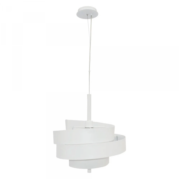 PENDENTE SPIROS D 48CM X 48CM 1XE27 127V / 220V BRANCO - EY003