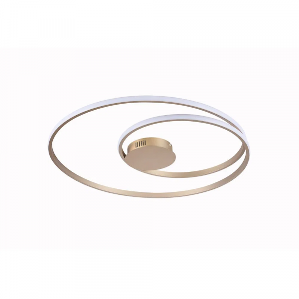PLAFON DE SOBREPOR ORBITA DOURADO E BRANCO (D)69 +38CM (A)2CM 1X60W 3000K 3230LM - GD007LG