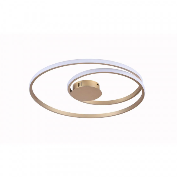 PLAFON DE SOBREPOR ORBITA DOURADO E BRANCO (D)54 +30CM (A)2CM 1X35W 3000K 2060LM - GD007SG