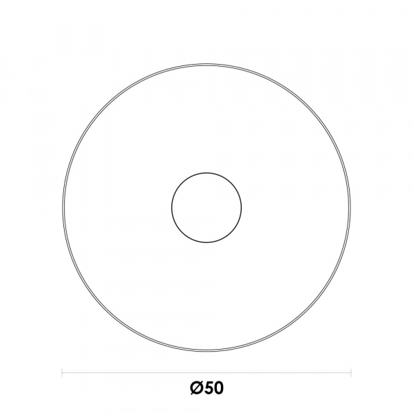 PLAFON DE SOBREPOR DOMO DOURADO (D)50CM (A)6CM 1X36W 3000K 2520LM LED - 1