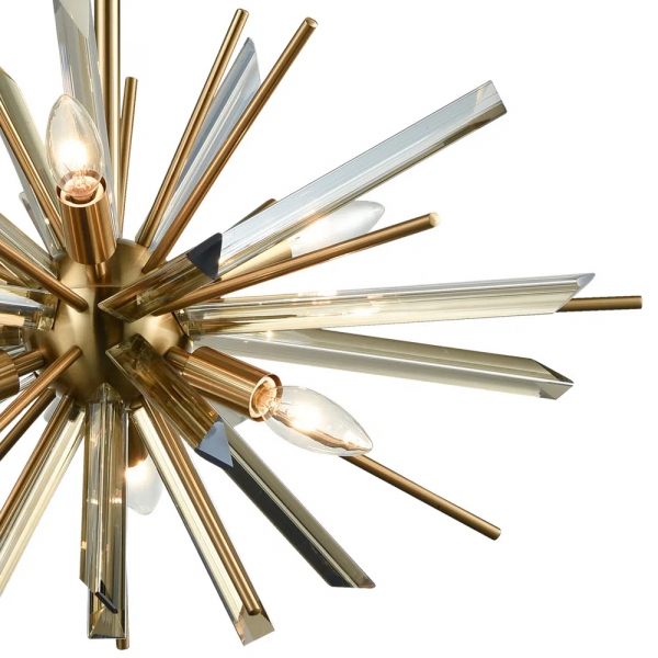 PENDENTE NIX BRONZE E TRANSPARENTE (D)66CM (A)38CM 6XE14 240W - BO013S - 2