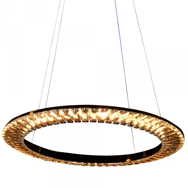 PENDENTE ORBIT ROSE GOLD E CHAMPAGNE (D)62CM (A)3.5CM 1X30W 3000K 1650LM - ID009E - 2