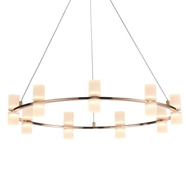 PENDENTE CANDEL DOURADO E BRANCO (D)62CM (A)10.5CM 18X2W 3000K 2880LM - JJ001