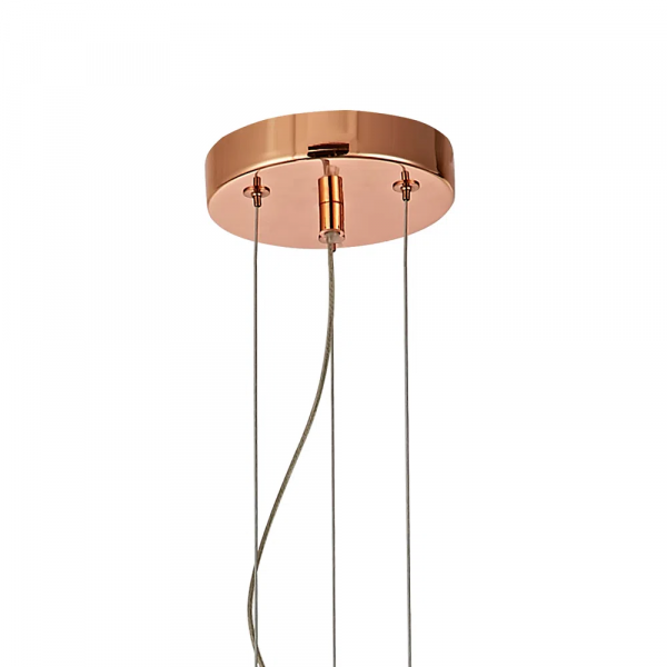 PENDENTE OTTO COBRE E TRANSPARENTE (D)31.5CM (A)11CM 1X15W 3000K 750LM - JO007E - 3