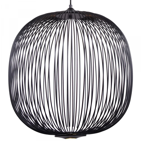 PENDENTE ARAL PRETO (D)53CM (A)55CM 2X4W 3000K 900LM - KE006B - 3