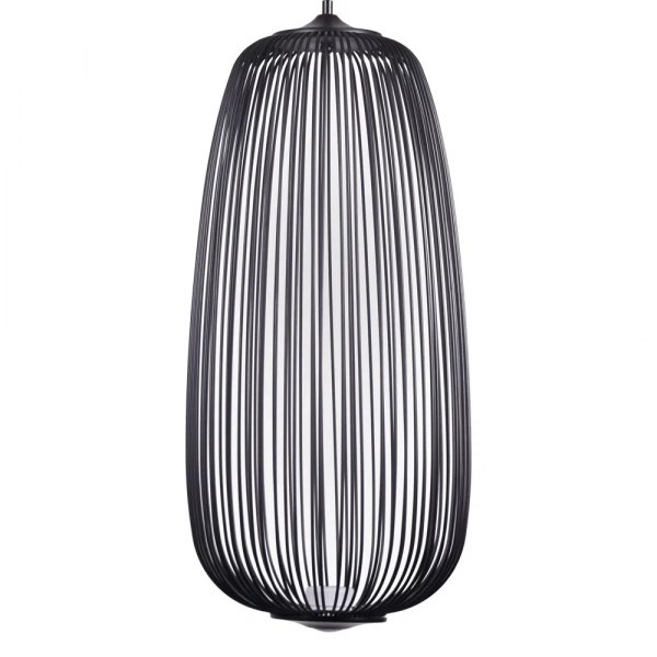 PENDENTE ARAL PRETO (D)33CM (A)70CM 2X4W 3000K 900LM - KE007B - 3