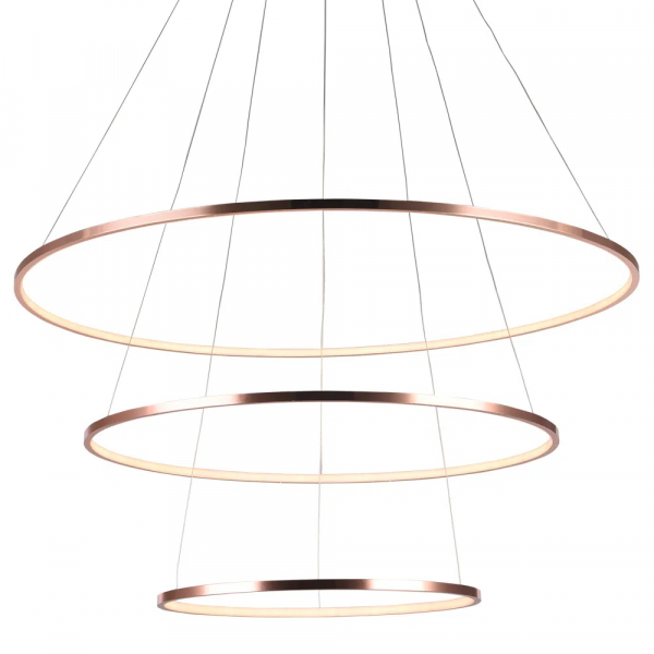 PENDENTE BIRDIE ROSE GOLD E BRANCO (D)80 + 60 + 40CM (A)42CM 17W + 13W + 9W - KW002E - 2