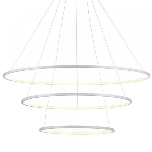 PENDENTE BIRDIE BRANCO (D)80 + 60 + 40CM (A)42CM 17W + 13W + 9W 3200K 3120L - KW002W - 2