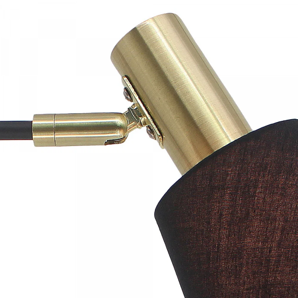 ARANDELA PIPE DOURADO E PRETO E MARROM (D)12CM (A)31CM 1XE14 40W - ME005 - 3