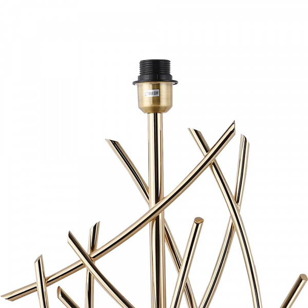 BASE PARA ABAJUR VENETO DOURADO (C)23CM (L)13CM (A)55CM 1XE27 40W - MI002 - 2