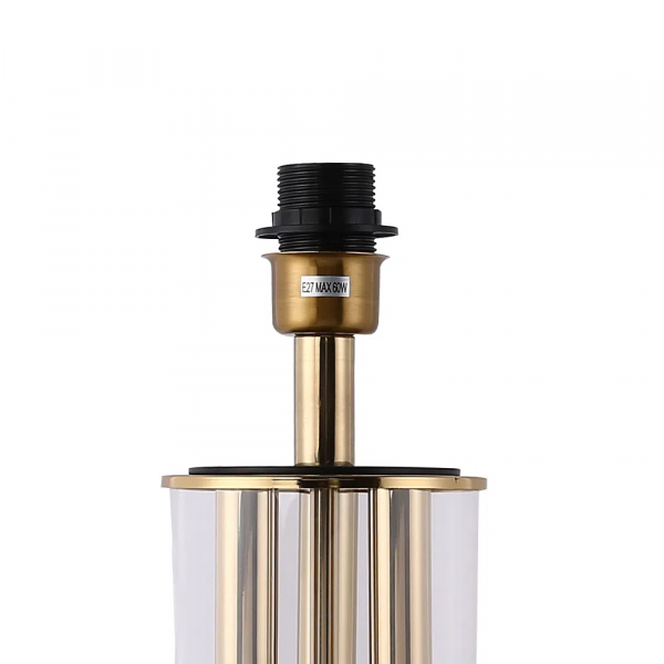 BASE PARA ABAJUR VENETO DOURADO E TRANSPARENTE (D)16CM (A)53CM 1XE27 40W - MI008 - 1