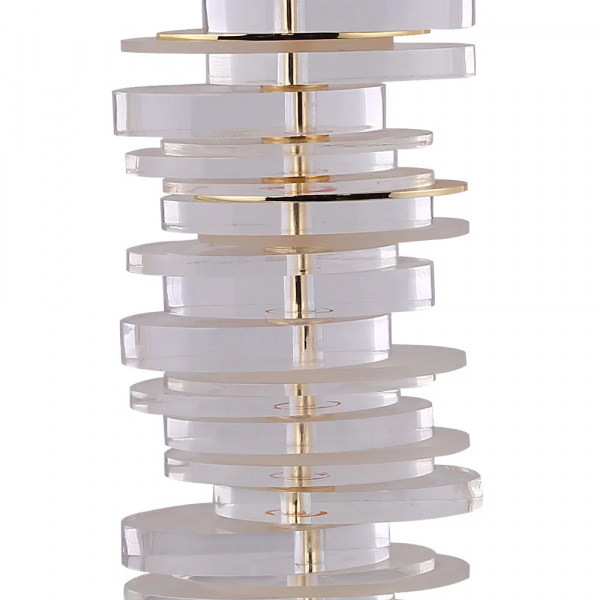 BASE PARA ABAJUR VENETO DOURADO E TRANSPARENTE (C)25CM (L)13CM (A)53CM 1XE27 40W - MI011 - 3