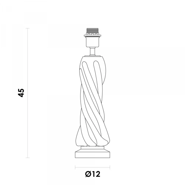 BASE PARA ABAJUR MURANO CROMADO E ROXO (D)12CM (A)45CM 1X40W E27 - 1