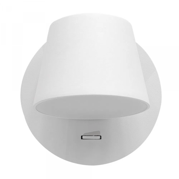 ARANDELA MEERA BRANCO (D)12CM (A)12CM 1X6W 3000K 240LM - ARANDELA MEERA BRANCO (D)12CM (A)12CM 1X6W 3000K 240LM - 1