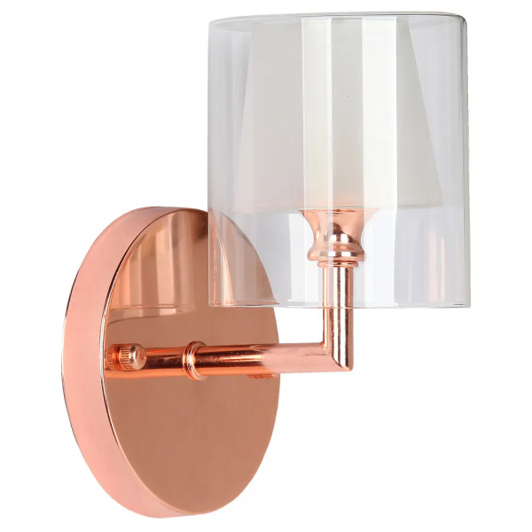 ARANDELA MAISON COBRE E TRANSPARENTE (C)14CM (L)12CM (A)19.5CM 1XG9 40W - MO0016E - 1