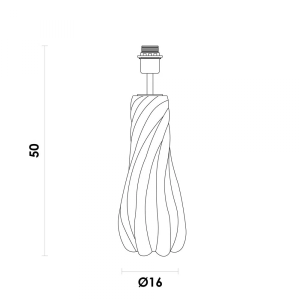 BASE PARA ABAJUR MURANO CROMADO E FUME (D)16CM (A)50CM 1X40W E27 - 1