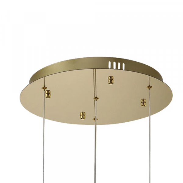 PENDENTE ONDA DOURADO E TRANSPARENTE (D)40CM (A)2CM 4X2.5W 3000K 500LM - OC008L - 1