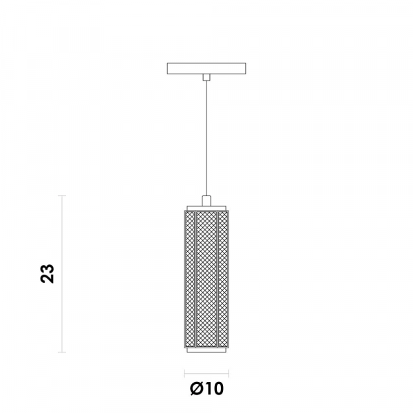 PENDENTE FLUTE ROSE GOLD (D)7CM (A)22,7CM 1X12 + 18 + 24W 3000K 525LM LED - 2
