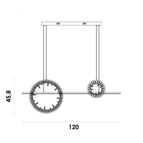 PENDENTE MILENIUM DOURADO (C)12CM (L)12CM (A)4CM 1X54W 3000K 3225LM LED - 1