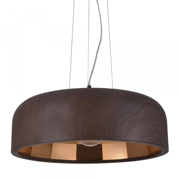 PENDENTE CLUB D 48CM X 18CM 1XE27 127V / 220V COBRE E NATURAL - OD001MC - 1