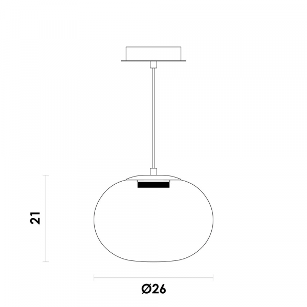 PENDENTE BALLOON DOURADO E CHAMPANHE (L)26CM (A)18,2CM 1X9W 3000K 400LM LED - 1
