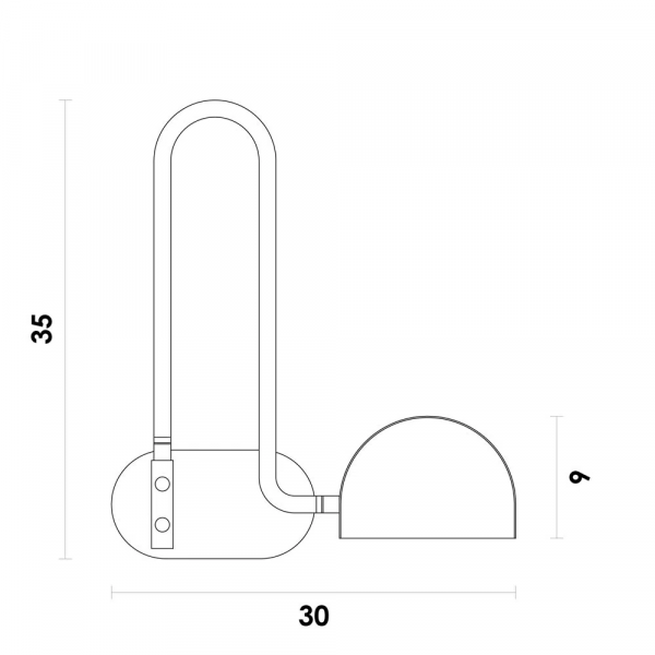 ARANDELA MUFFIN BRANCO (C)3,6CM (L)29,8CM (A)34,3CM 1X12W 3000K 800LM LED - 1