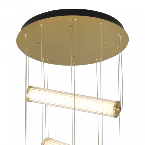 PENDENTE LAMPE BRONZE E TRANSPARENTE (D)50CM (A)190CM 5X15W 3000K 3750LM - HC002 - 3
