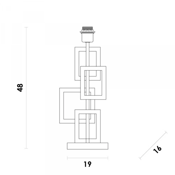 BASE PARA ABAJUR BALANCE NICKEL (C)19CM (L)16CM (A)48CM 1X40W E27 - 1