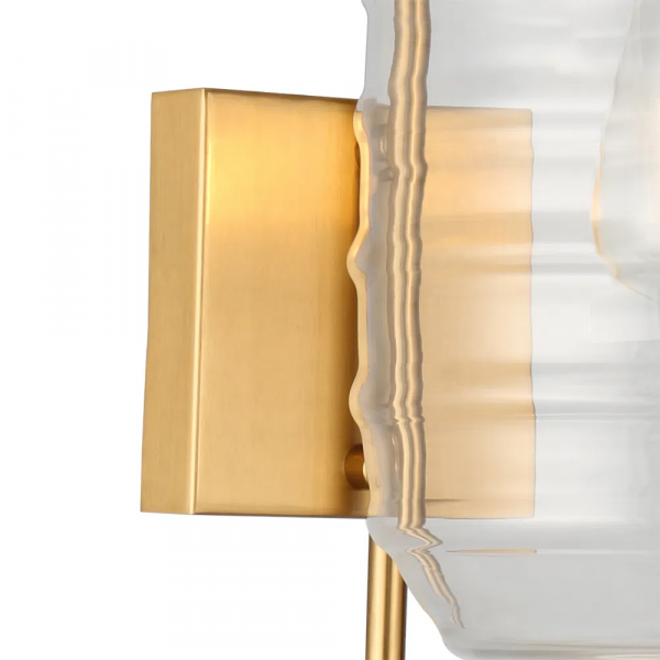 ARANDELA LAMPARINA DOURADO E TRANSPARENTE 20,3CM X H29,5CM X P27,5CM 1XE27 - HC012 - 2