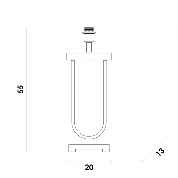 BASE PARA ABAJUR TASA NICKEL (C)2CM (L)13CM (A)55CM 1X40W E27 - 1