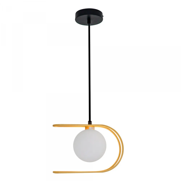 PENDENTE BEAT PRETO E DOURADO (C)26CM (L)12CM (A)18CM  1X25W   G9 - 4