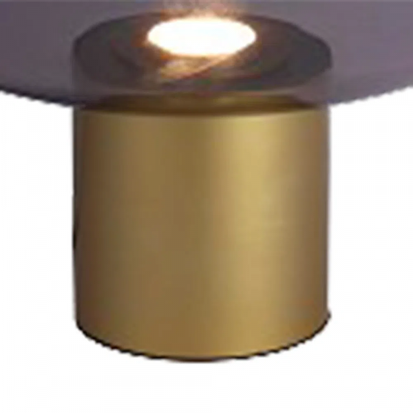 ABAJUR MIRAGE DOURADO E FUME (D)36CM (A)35CM 1X1W 3000K 300LM LED - 2