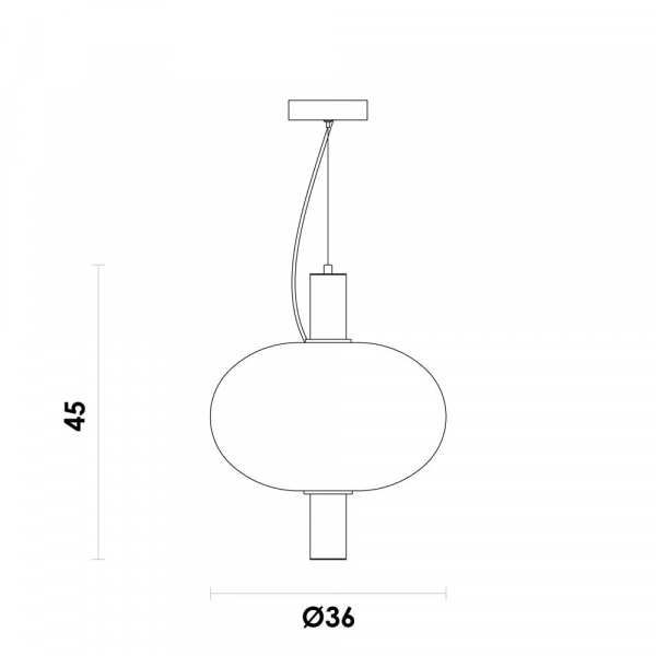 PENDENTE KIRA DOURADO E TRANSPARENTE (D)36CM (A)45CM 1X1W 3000K 300LM LED - 1