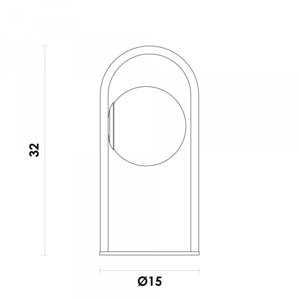 ABAJUR PLOC PRETO E BRANCO (D)15,5CM (A)31,5CM 1X4,8W 3000K 288LM LED - 1